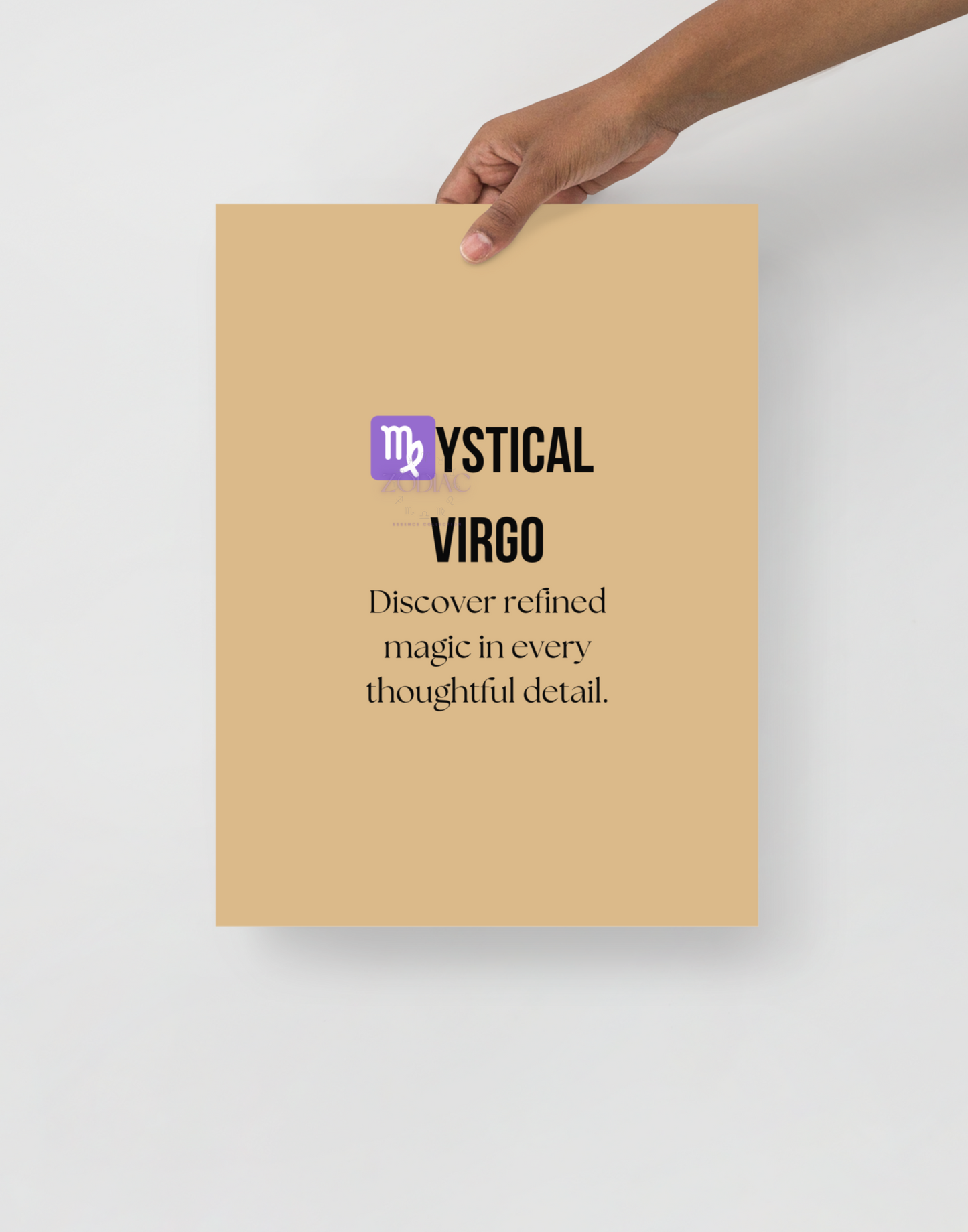 Zodiac Wall Hanging – ♍️ystical Virgo Color Theme: 🤎 Sandy Beige / Caramel #DAB785