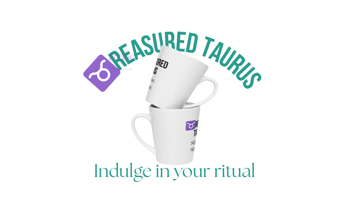 ♉reasured Taurus Latte Mug – 12oz Ceramic | Luxe Zodiac Sign Gift