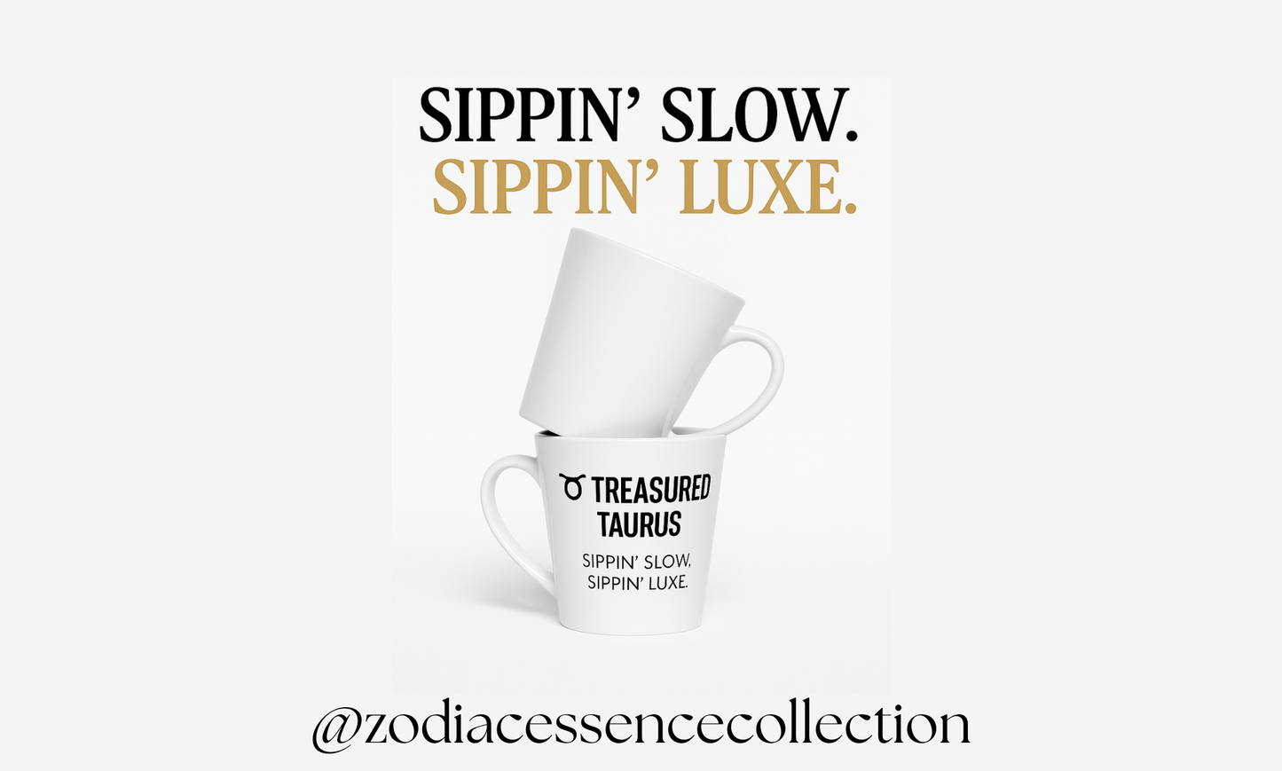♉reasured Taurus Latte Mug – 12oz Ceramic | Luxe Zodiac Sign Gift