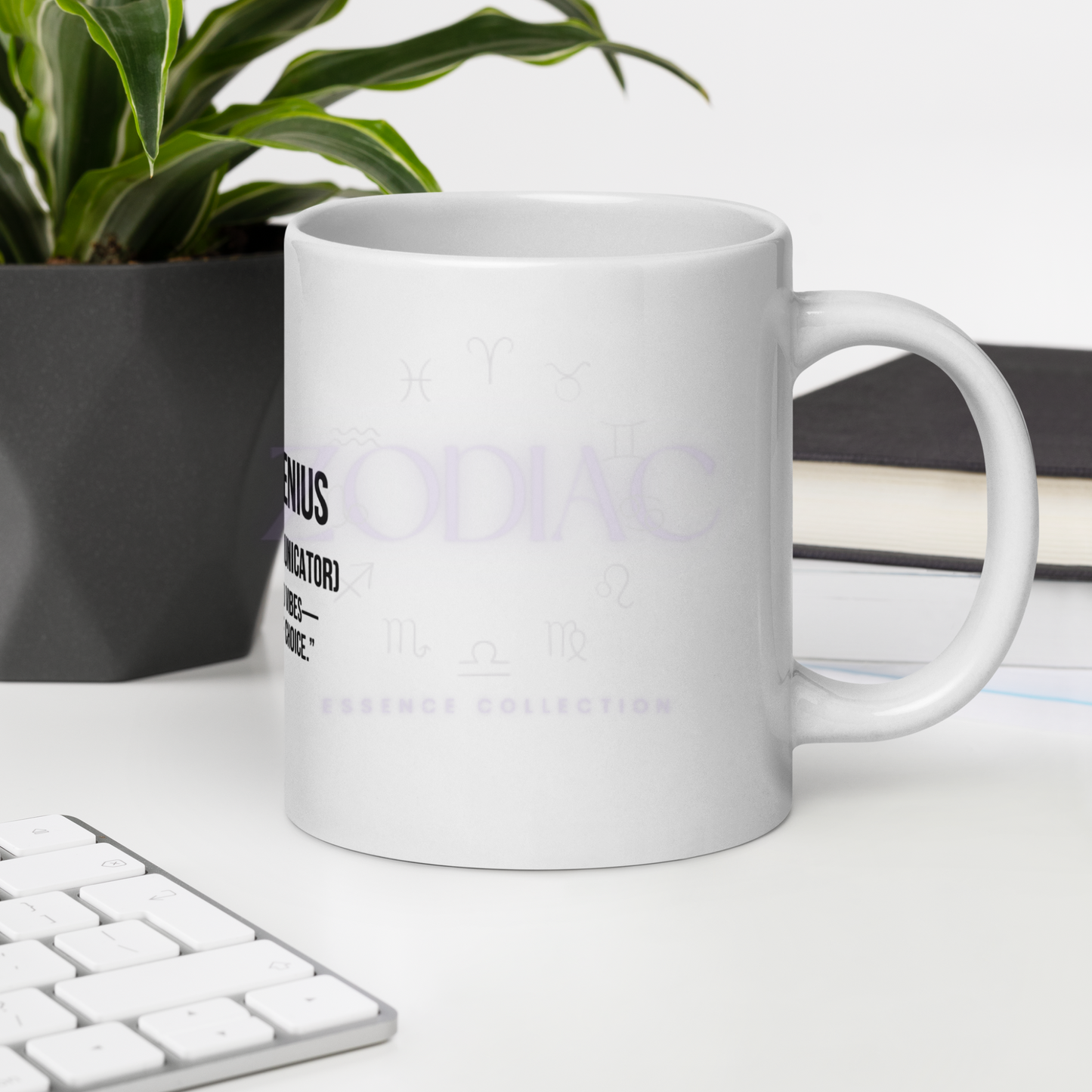 Zodiac Essence White Mug – ♊emini Genius (The Witty Communicator) | 11 oz, 15 oz & 20 oz
